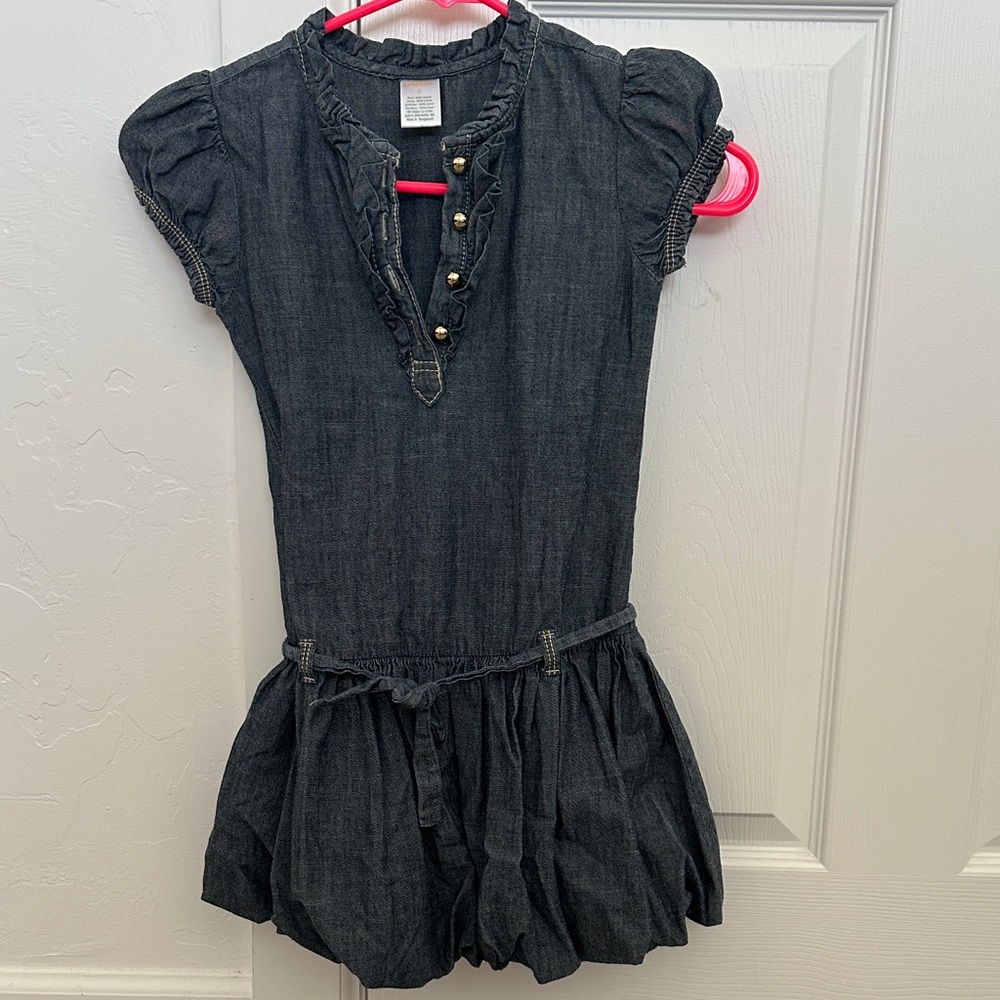 Gymboree Jean Kids Dress with Ruffle Sleeves